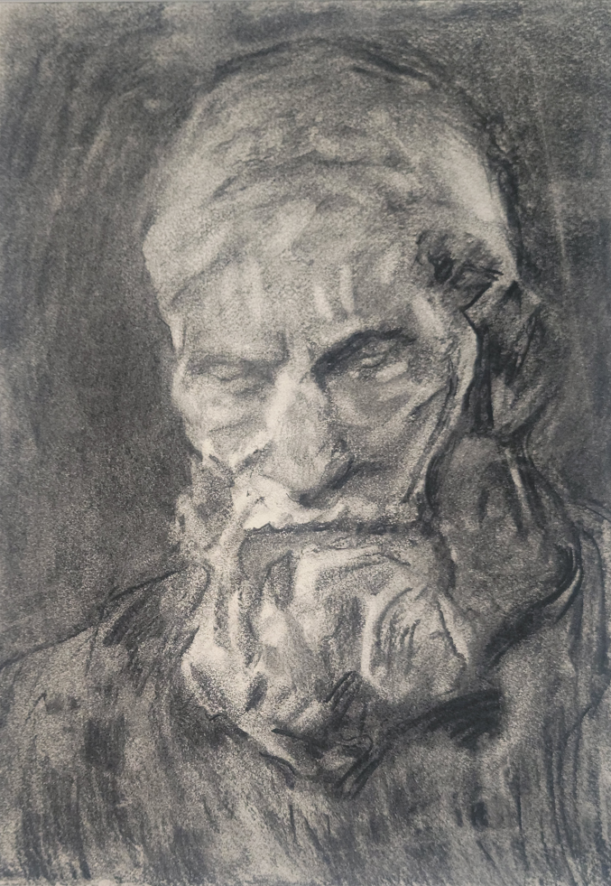 Charcoal Study After Rodin.