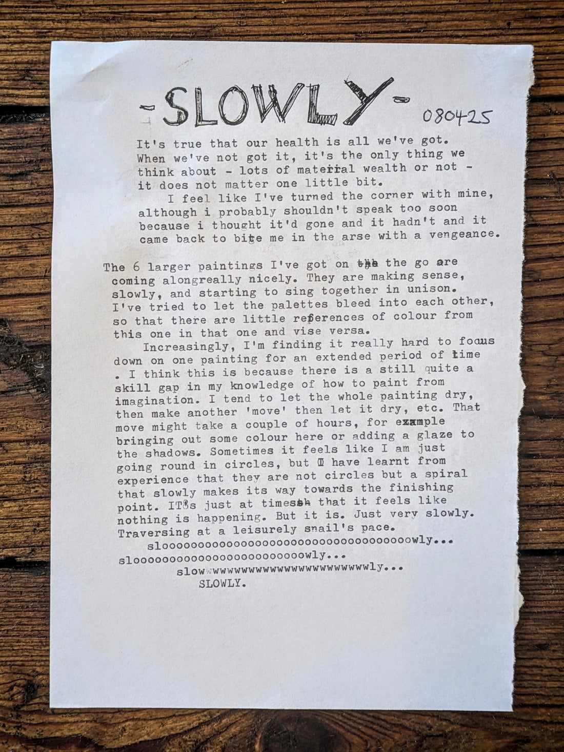 SLOWLY [#080425]